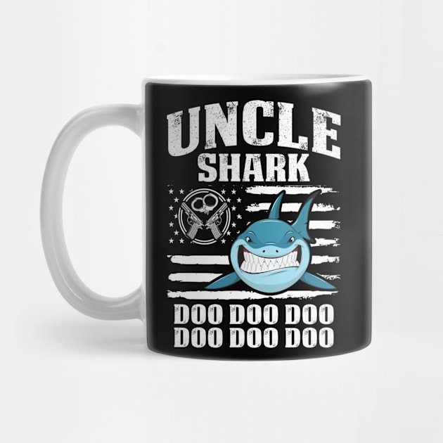 Police Uncle Shark Proud Police T Shirts For Police Gift For Police Family by Murder By Text